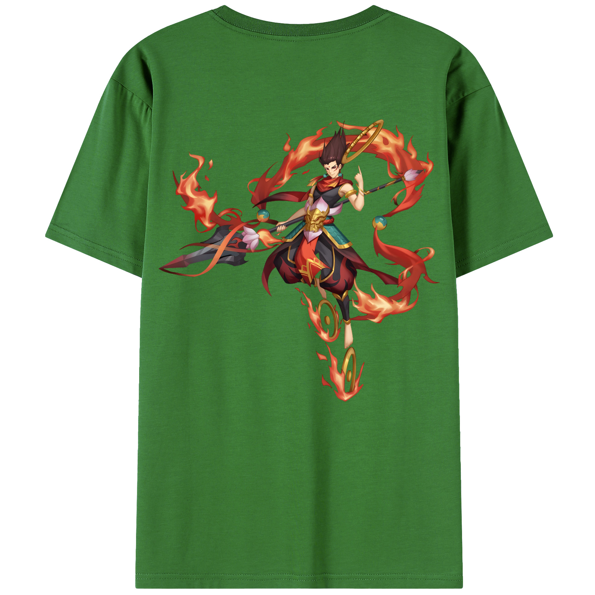 （画像用） Ne Zha 2 ナタ 魔童の大暴れ レディース半袖Tシャツ(バックプリント)